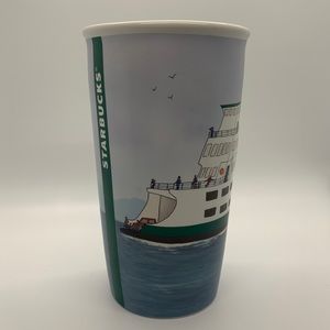 Starbucks 2016 Seattle Ferry Boat Ceramic Tumbler Travel Mug 10 oz.